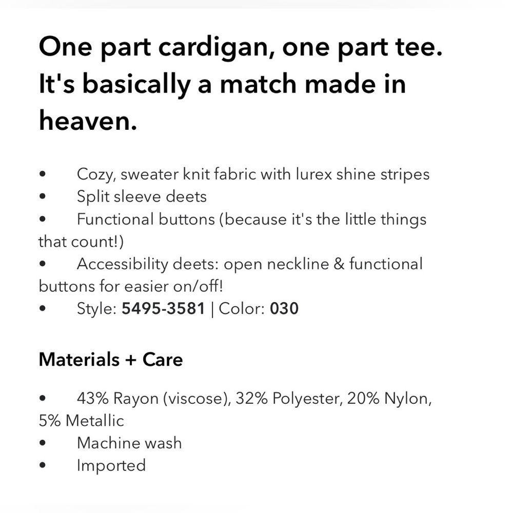 SOLD Aerie Sparkle Cardigan Tee - Picture 4 of 11